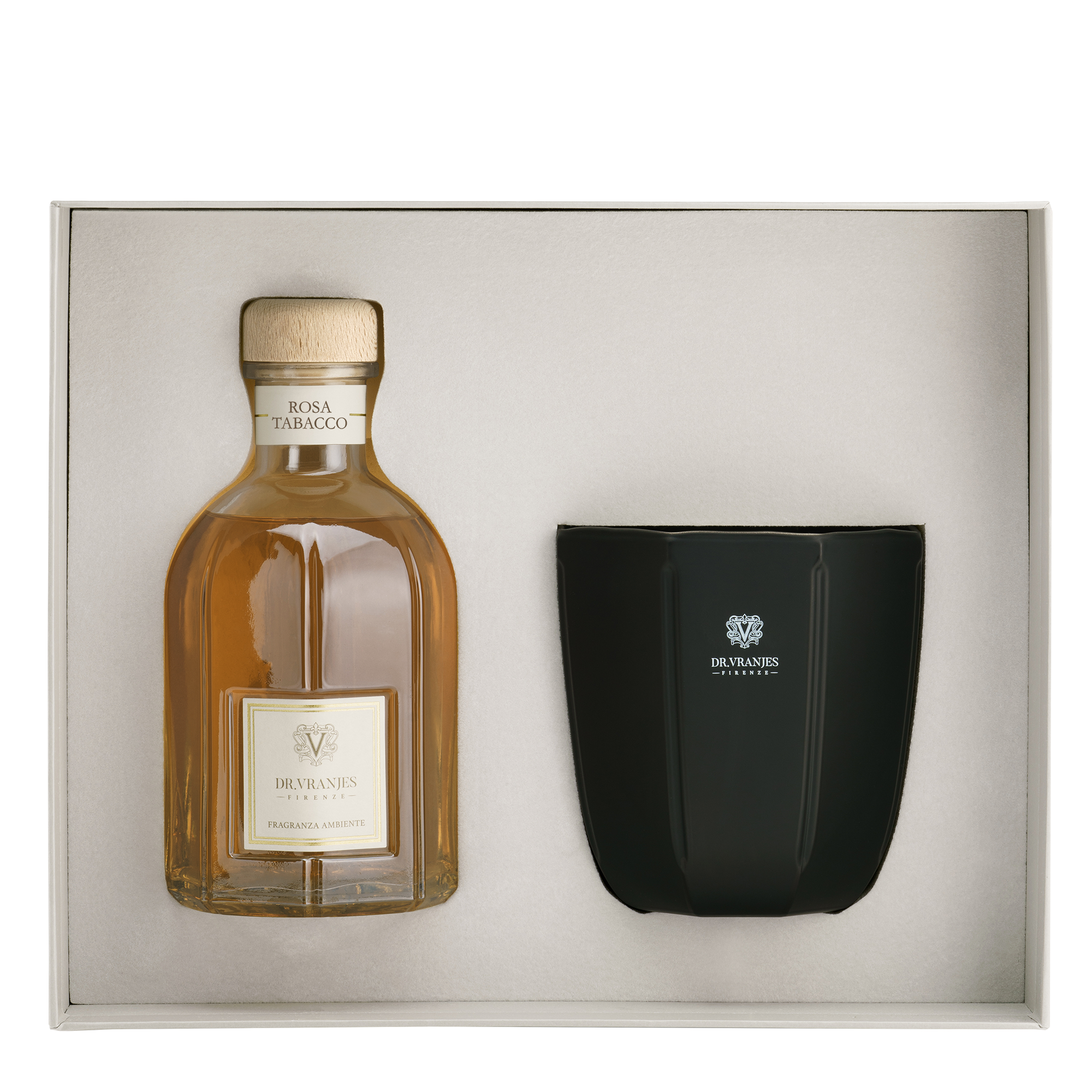 Gift Set - Rosa Tabacco - 500ml diffuser 500gr candle
